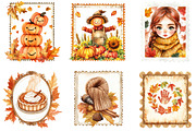 Fall Postage Stamp Clipart, a Seasonal Illustration by Designking (Thumbnail 3 of 3)