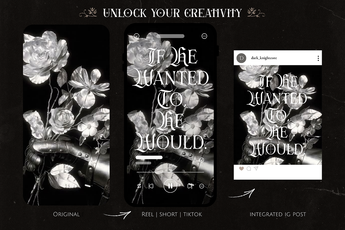 Dark Knightcore Video Bundle, a Social Media Template by The Flossy Finch (Photo 16 of 20)