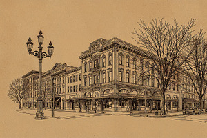 Showing historic building, an Illustration by wavebreak