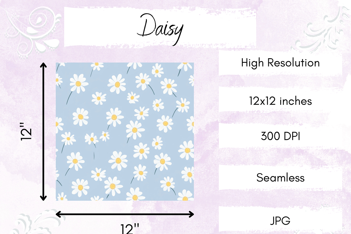 Pastel Daisy Seamless Pattern, a Pattern Graphic by Paper & Pattern Studio (Photo 4 of 9)