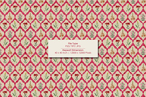 Viva Magenta Floral Seamless Pattern