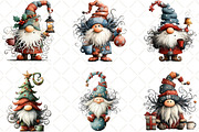 Whimsical Christmas Gnome Clipart, an Illustration by Black Bird Studio (Thumbnail 5 of 6)