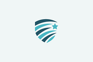 star modern shield logo illustration, a Graphic by boriman05