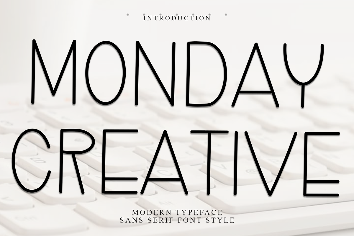 Monday Creative, a Sans Serif Font by InermediaSTUDIO (Photo 1 of 8)