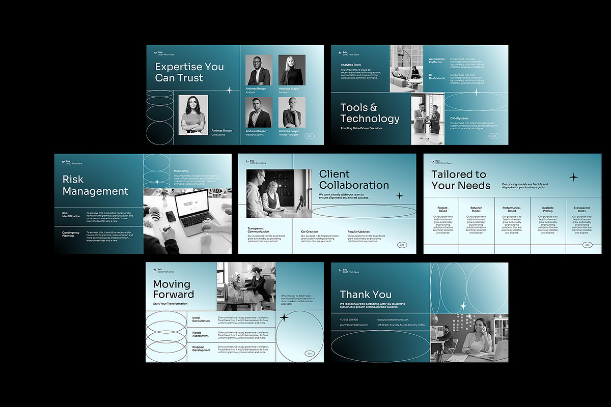 Gradient Consulting Pitch Deck KEY, a Presentation Template by Neermana (Photo 4 of 4)