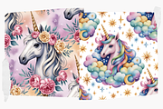Magical Unicorn Digital Pattern, a Pattern Graphic by Design Station (Thumbnail 2 of 4)