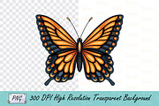 Realistic Orange and Black Butterfly, an Animal Illustration by Ghagra (Thumbnail 1 of 3)