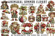 Whimsical Summer Clipart, an Illustration by OK Design (Thumbnail 1 of 6)