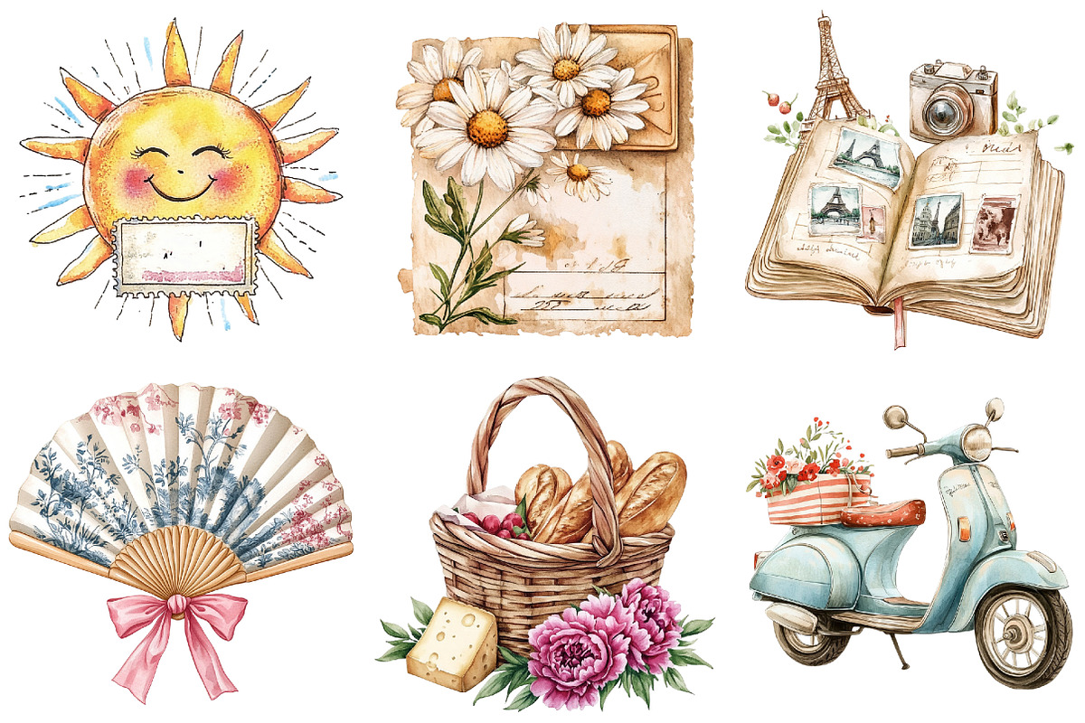 Morning and Fall Clipart, an Illustration by Watercolor design (Photo 4 of 5)