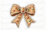 Gingerbread Coquette Christmas Png, an Illustration by OK Design (Thumbnail 1 of 4)