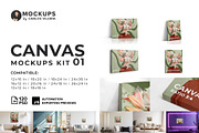 Canvas Mockup Kit 01, a Household Mockup by Mockups by Carlos Viloria (Thumbnail 1 of 21)