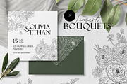 Line Art Flowers Collection, a Decorative Illustration by Letters-Shmetters (Thumbnail 4 of 10)