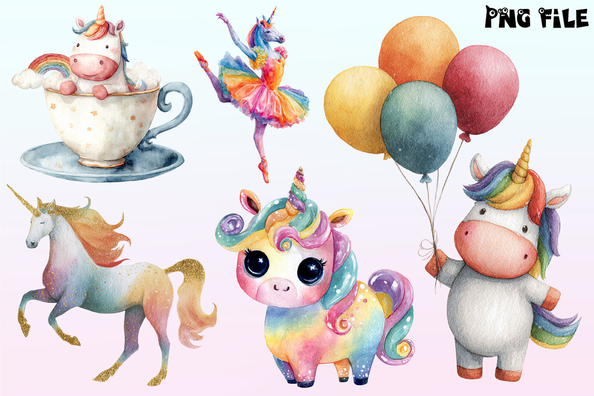 Rainbow Unicorn Png Cute Unicorn, a Graphic by CitraGraphics (Photo 2 of 4)