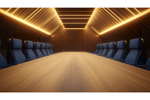 Modern empty corporate boardroom, a Business Photo by Lermont51