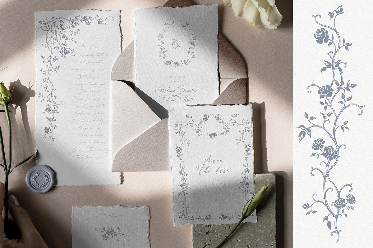 Vintage Roses bundle, an Object Illustration by Sensual Art (Photo 6 of 10)
