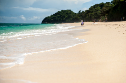 Beautiful white sand beach of, a Nature Photo by Elizaveta Galitskaya