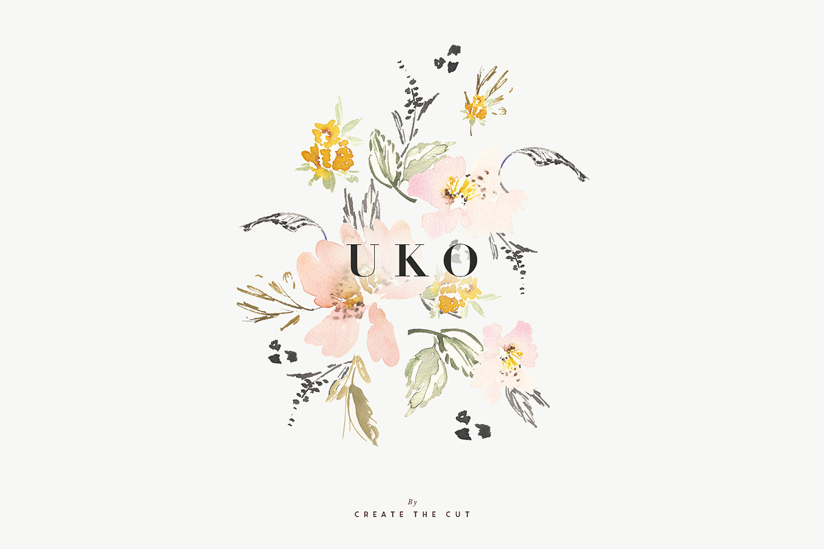 Watercolour Clip Art - Uko, an Illustration by Create The Cut (Photo 2 of 5)