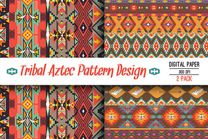 Ethnic Pattern In Aztec Style