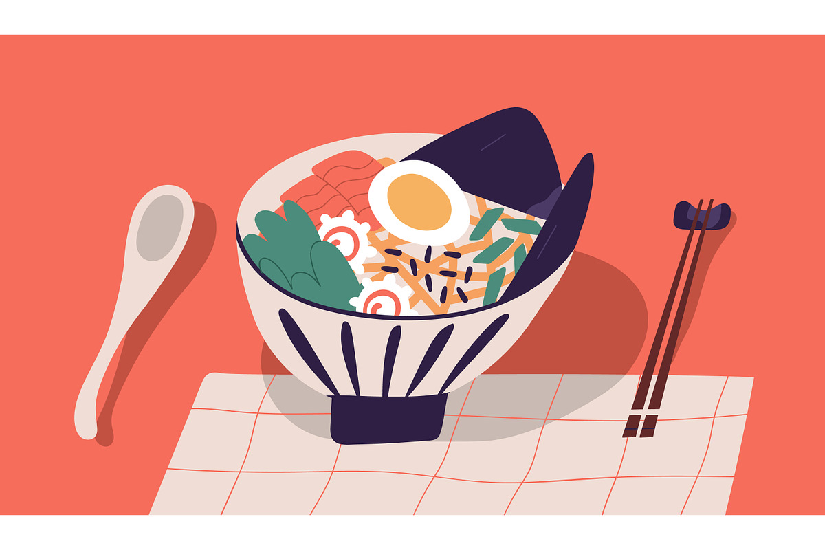 Ramen bowl, Japanese food, a Food Illustration by Good Studio (Photo 1 of 3)