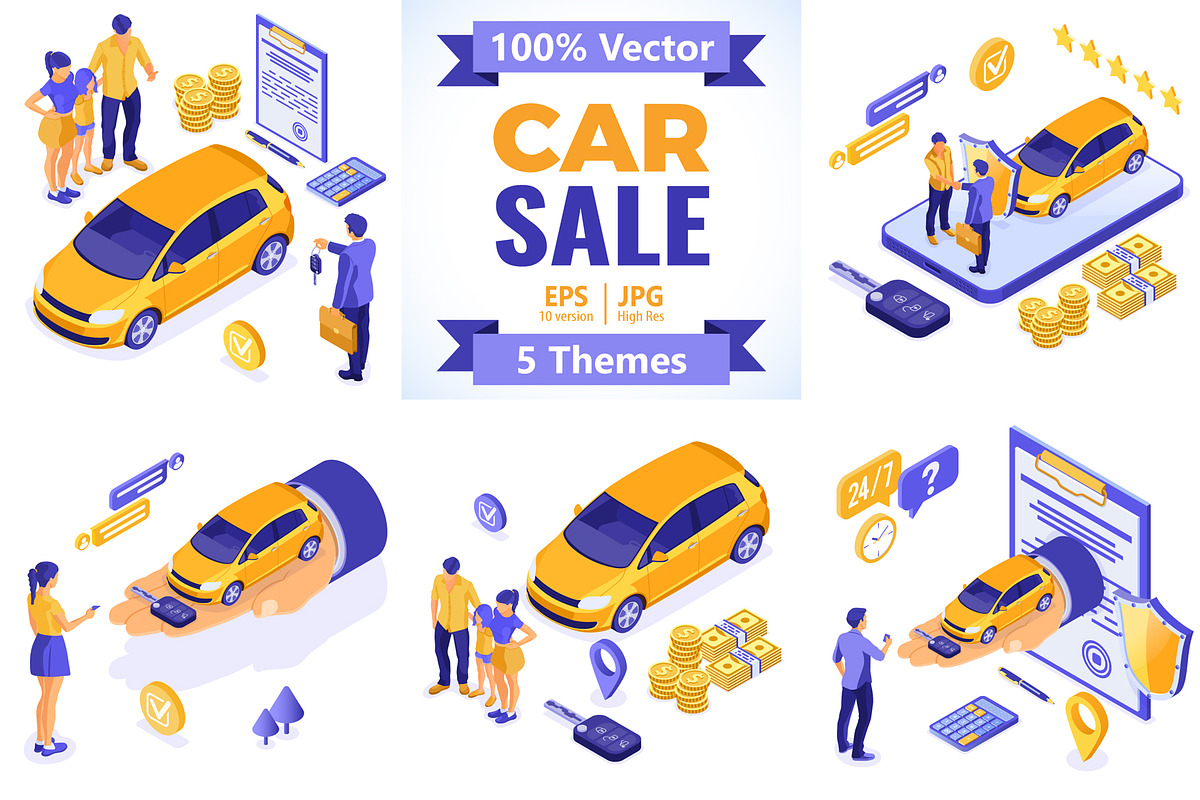 Car Sale Sharing Rent, a Finance Illustration by TAlex (Photo 1 of 6)
