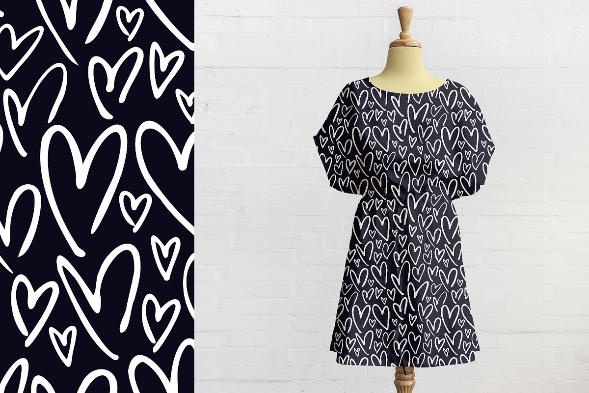 Outline Hearts, a Pattern Graphic by MalyskaStudio (Photo 8 of 10)