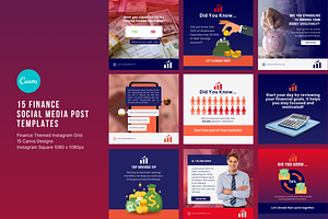15 Finance Social Media Templates
