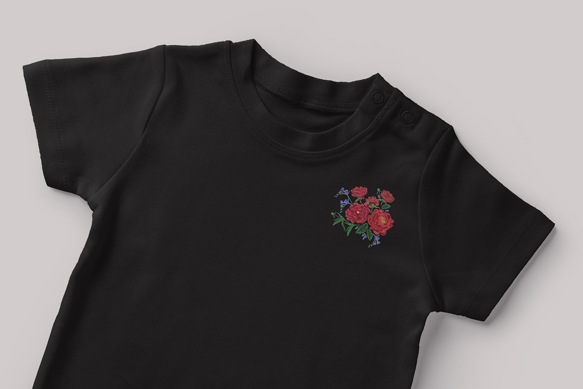 Embroidered composition with peonies, a Decorative Illustration by Good Studio (Photo 3 of 3)