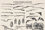 Vintage Firearm Illustrations Bundle, an Object Illustration by Seaquint (Thumbnail 2 of 3)
