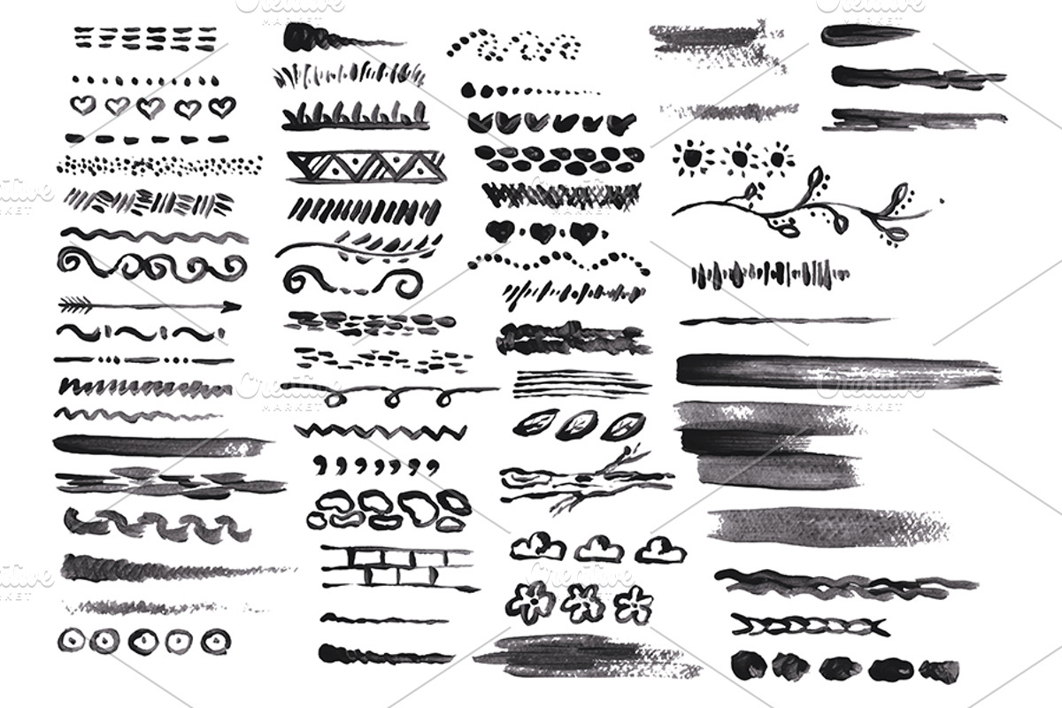 65 art aquarel brushes pack preview 2