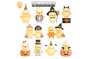 Halloween Duckling Watercolr Clipart, an Animal Illustration by CharmClipart (Thumbnail 5 of 9)