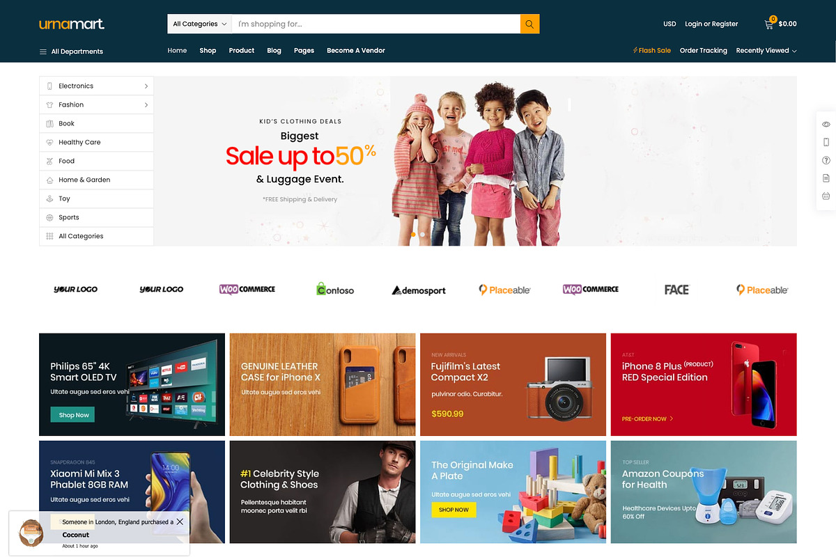 All-in-one WooCommerce WP Theme, a WordPress Template by UInstrument (Photo 5 of 8)