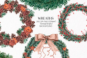 Christmas Watercolor collection, a Decorative Illustration by CrystalinaShop (Thumbnail 3 of 5)