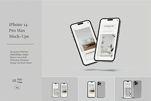iPhone 14 Pro Max Mock-ups, an iPhone Mockup by zpackcreative