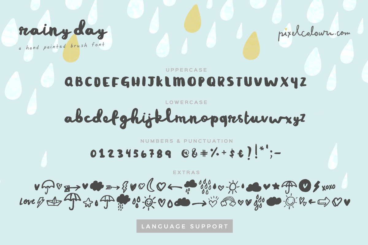 Rainy Day Brush Script Font preview 4