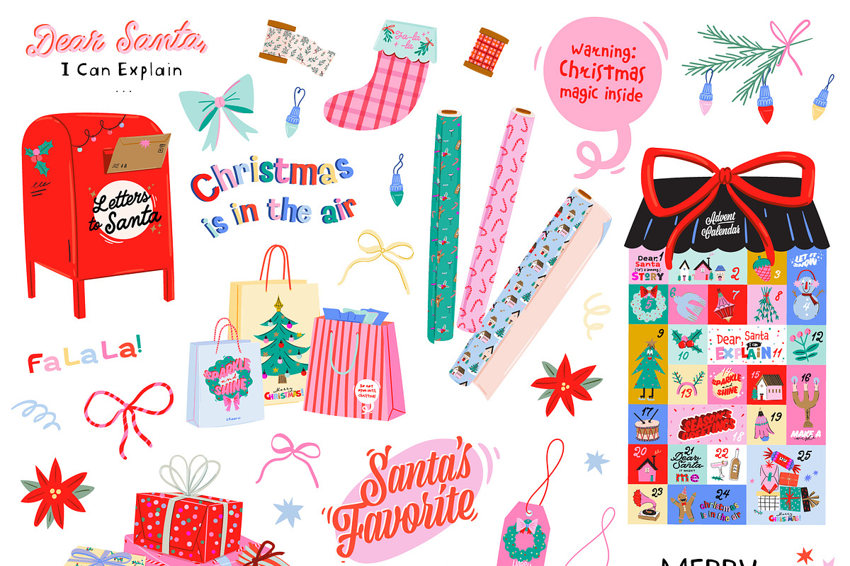 Cozy Christmas Girl Clipart, a Graphic by Ruslana Lubenets (Photo 4 of 21)
