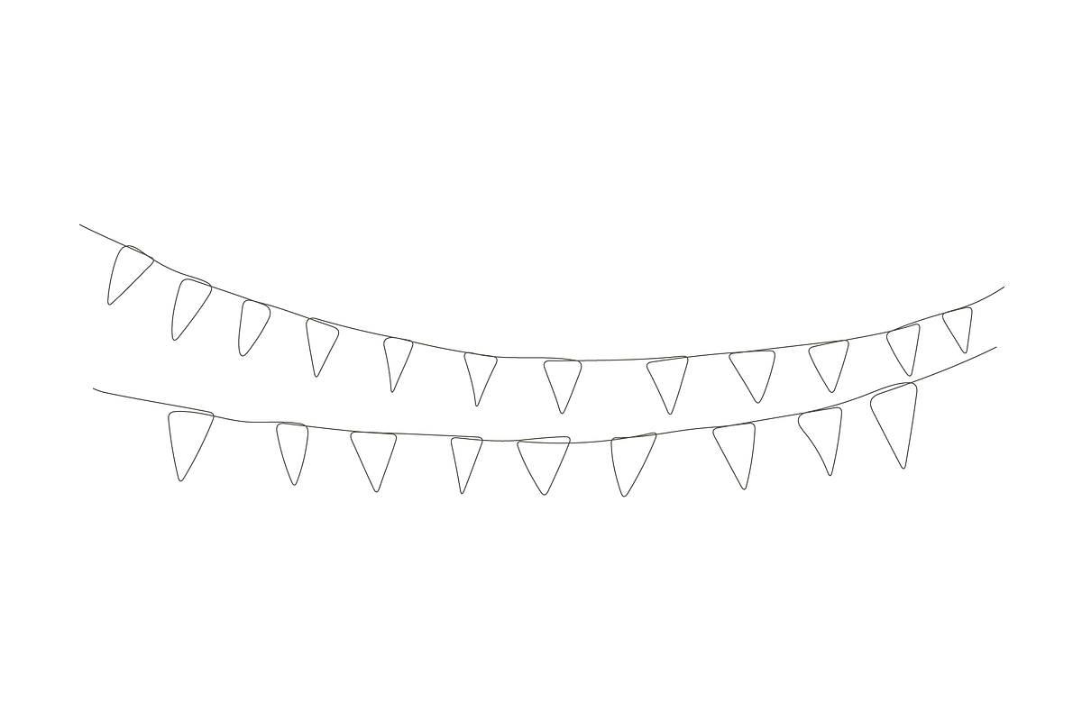 festive bunting triangle flags, a Background Graphic by lawoel (Photo 3 of 3)
