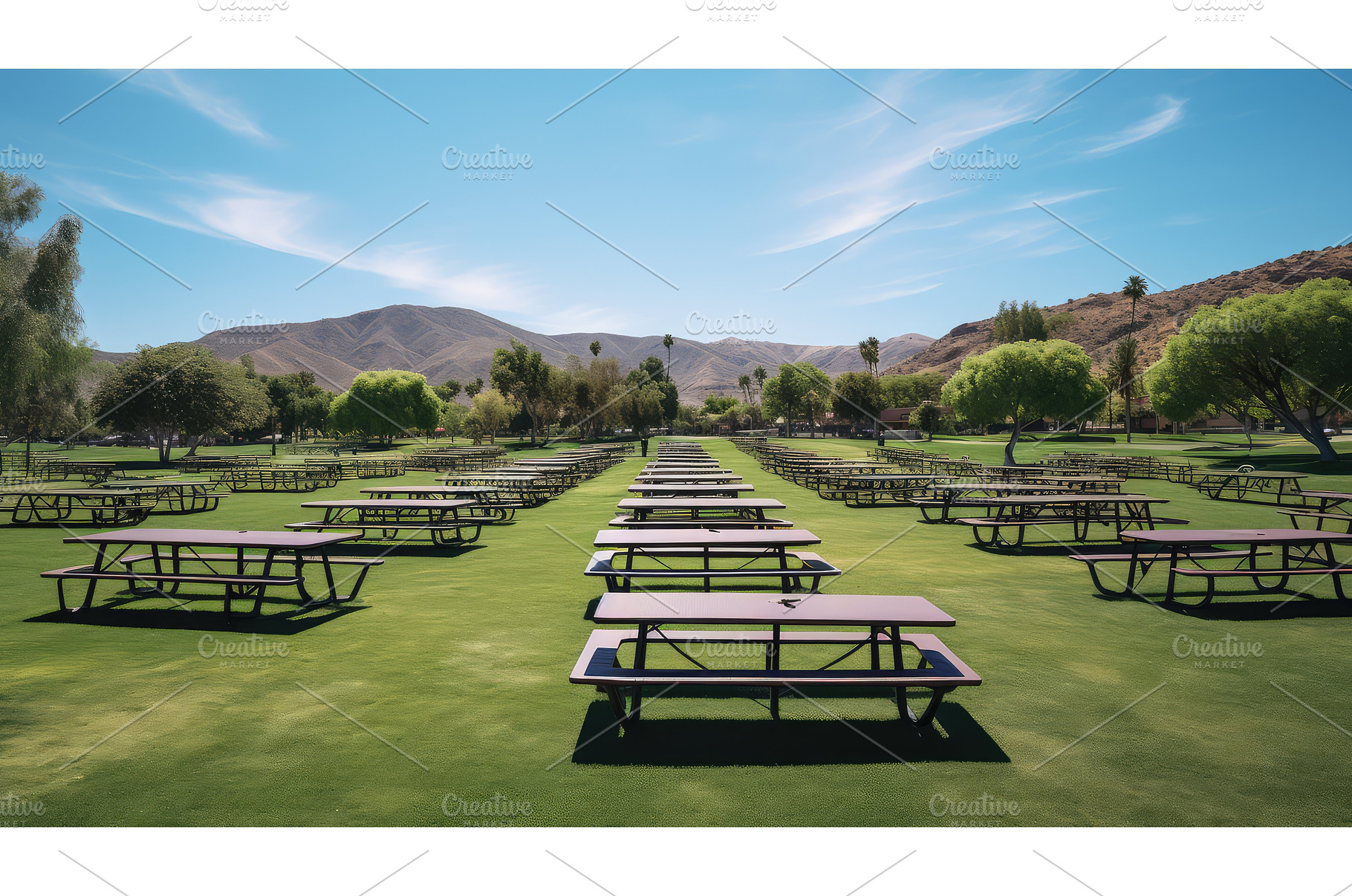 meal social distance tables ai, a Nature Photo by pikepicture