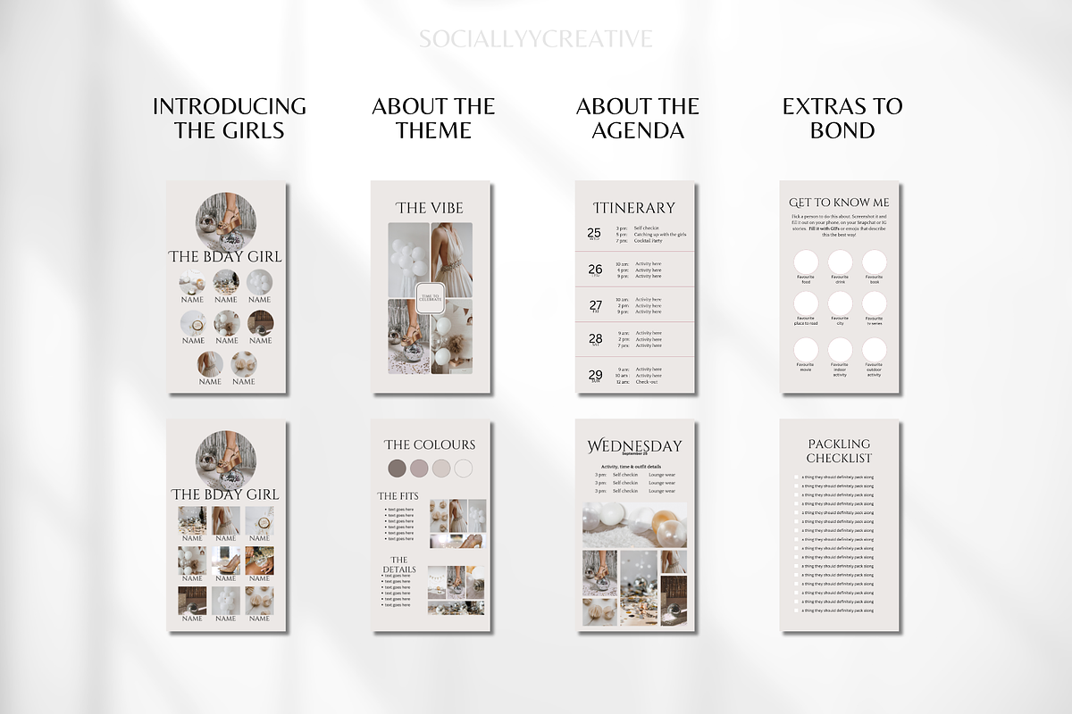 Birthday Itinerary Template, a Social Media Template by SociallyyCreative (Photo 4 of 10)
