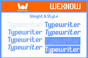 Typewriter font, a Sans Serif Font by weknow (Thumbnail 6 of 8)