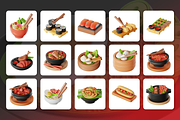 3D Asian Food Icon Set, a Food & Drink 3D Model by Flat Icons (Thumbnail 7 of 8)