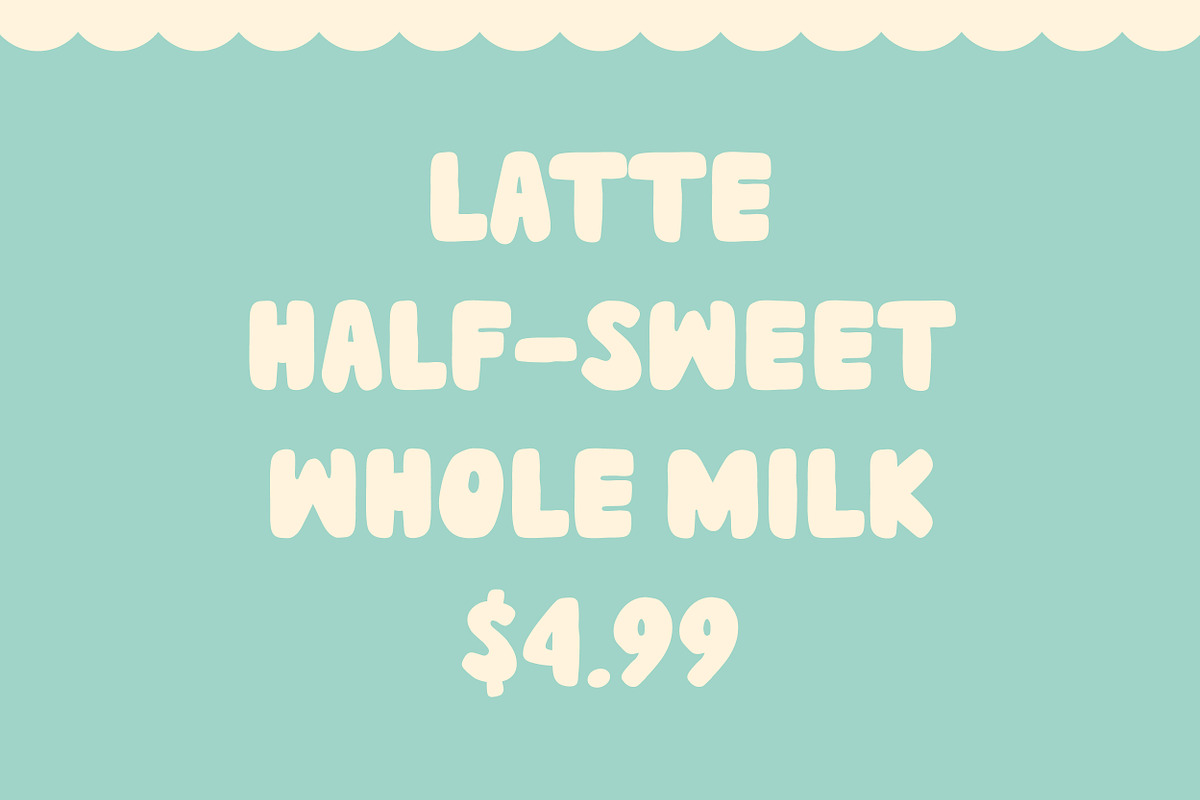 Creamer Display Font, a Handwritten Font by Milk and Searle (Photo 4 of 5)