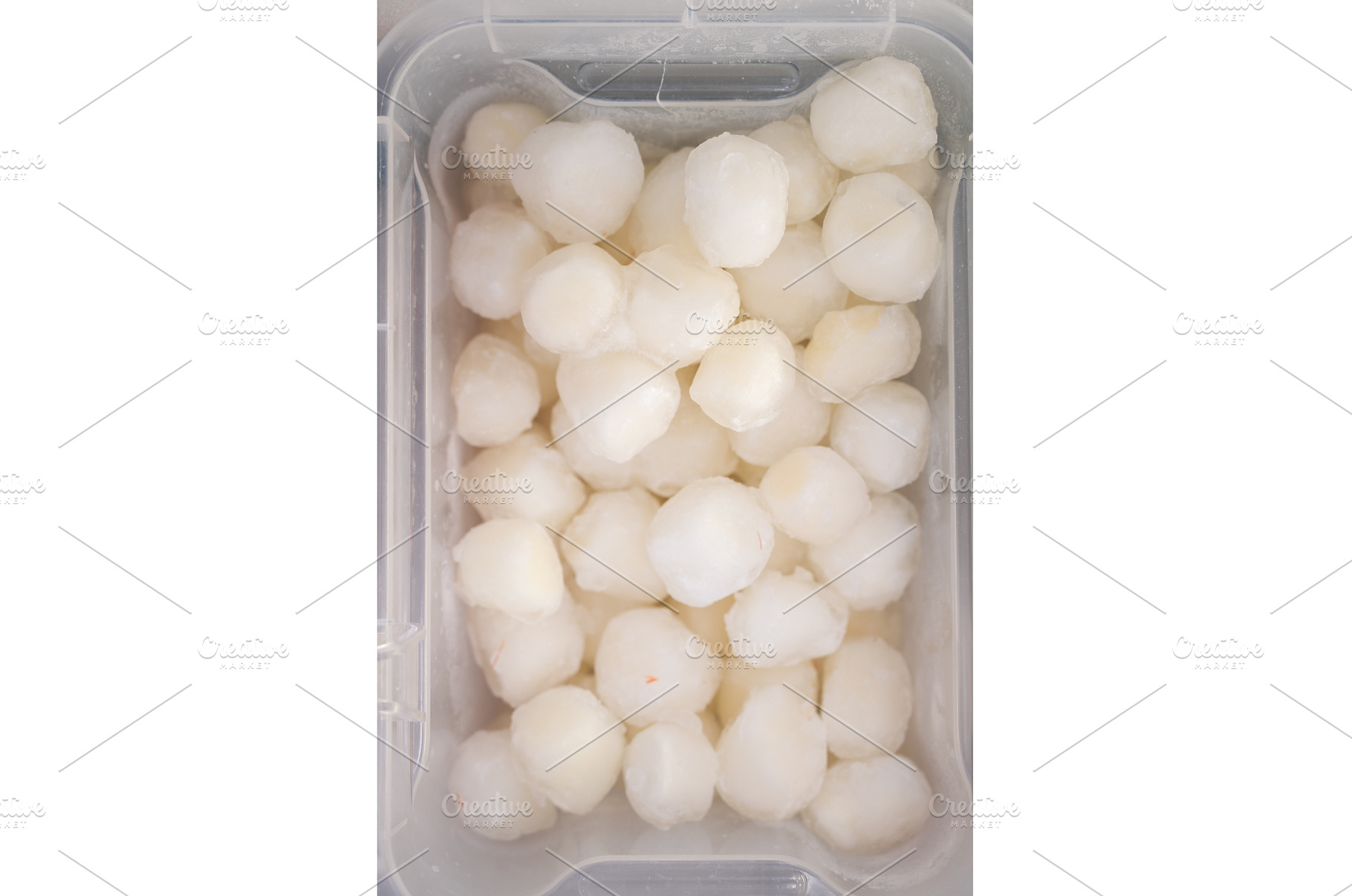 Frozen scallop in fridge at the fish, a Food & Drink Photo by Jan Jack Russo Media