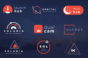 10 Futuristic / Minimalist Logo Pack, a Branding & Logo Template by fortyfive (Thumbnail 1 of 7)
