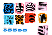 Colorful Doodle Elements, an Object Graphic by crafty (Thumbnail 4 of 4)