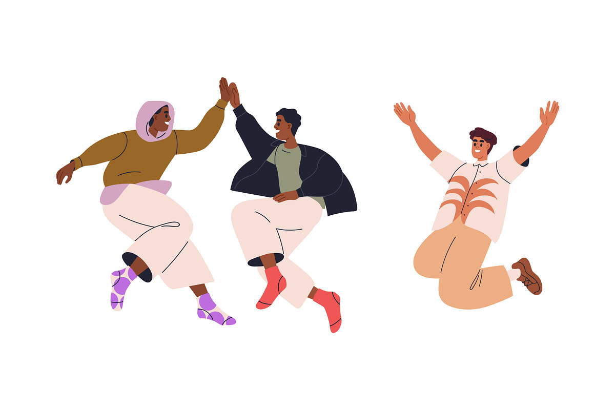 Happy people jumping up set, a Person Illustration by Good Studio (Photo 12 of 12)