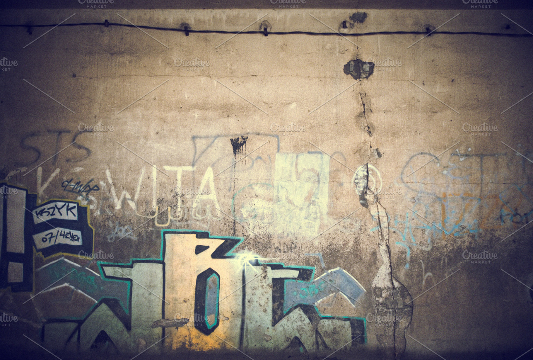 Grungy wall featuring graffiti, dirty, and dirt, an Industrial Photo by The Jungle Photo