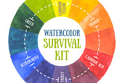 Watercolor survival kit, an Illustration by LunaSolvo (Thumbnail 1 of 6)