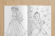 Magical Princess Coloring Book Vol35, a Person Illustration by ikarifq shop (Thumbnail 3 of 7)