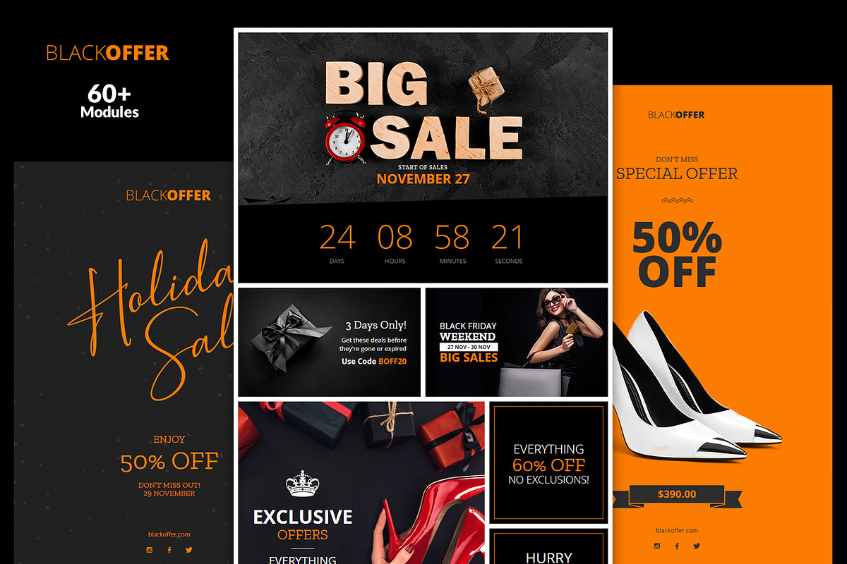 BlackOffer Email Template + Builder, an Email Template by WEB4PRO