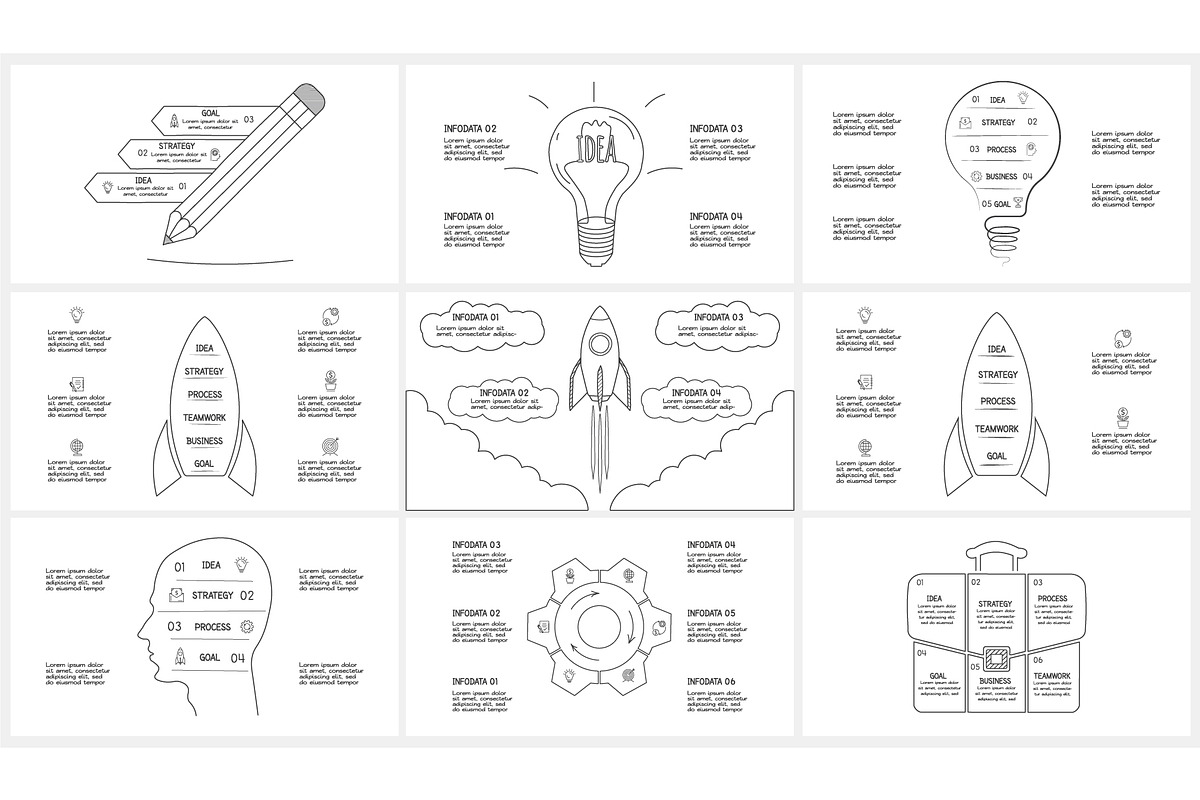 Set Doodle Presentation Canva, a Presentation Template by Infographics project (Photo 13 of 16)
